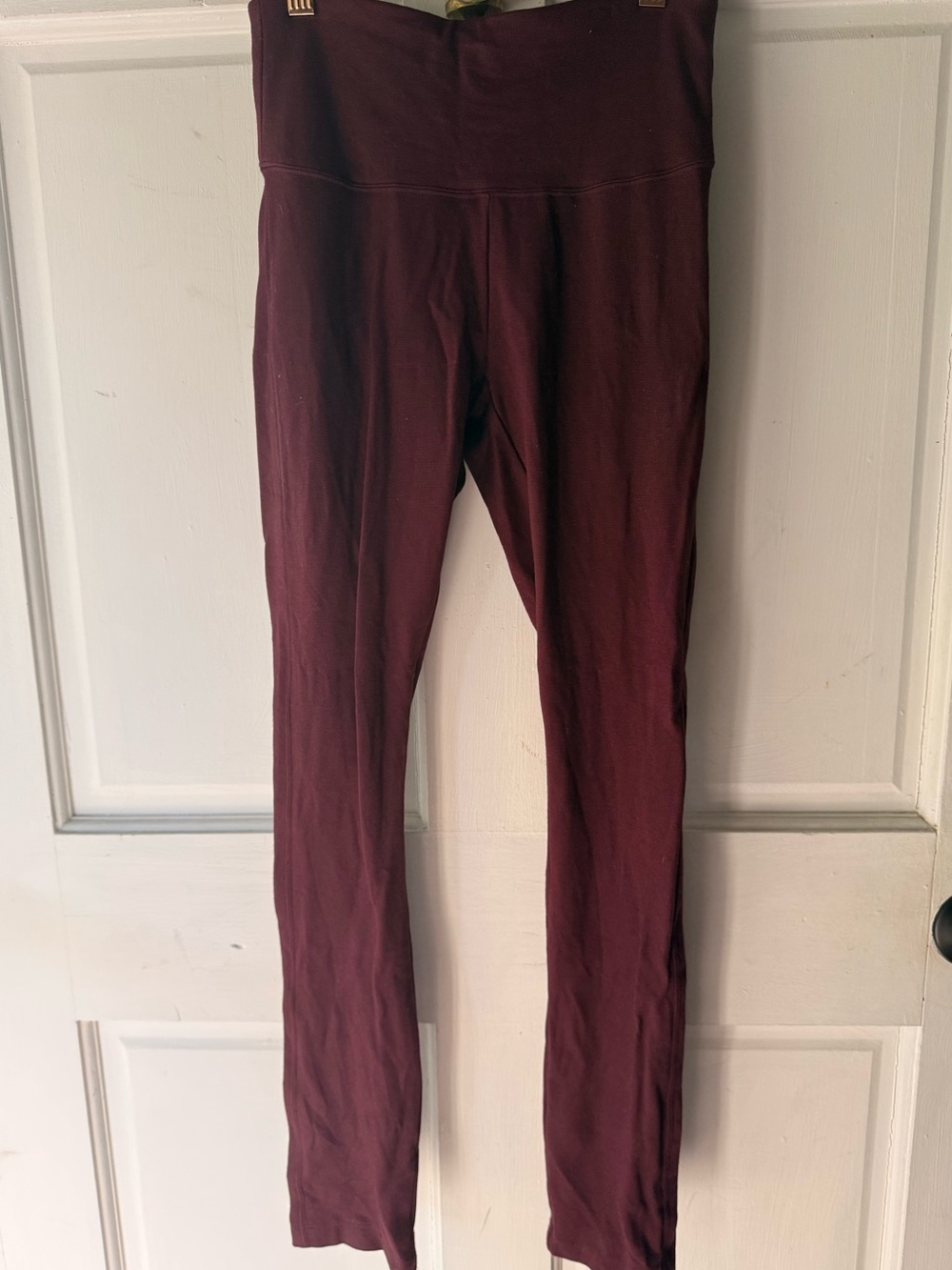 White House Black Market Women's Maroon High-Waist Leggings